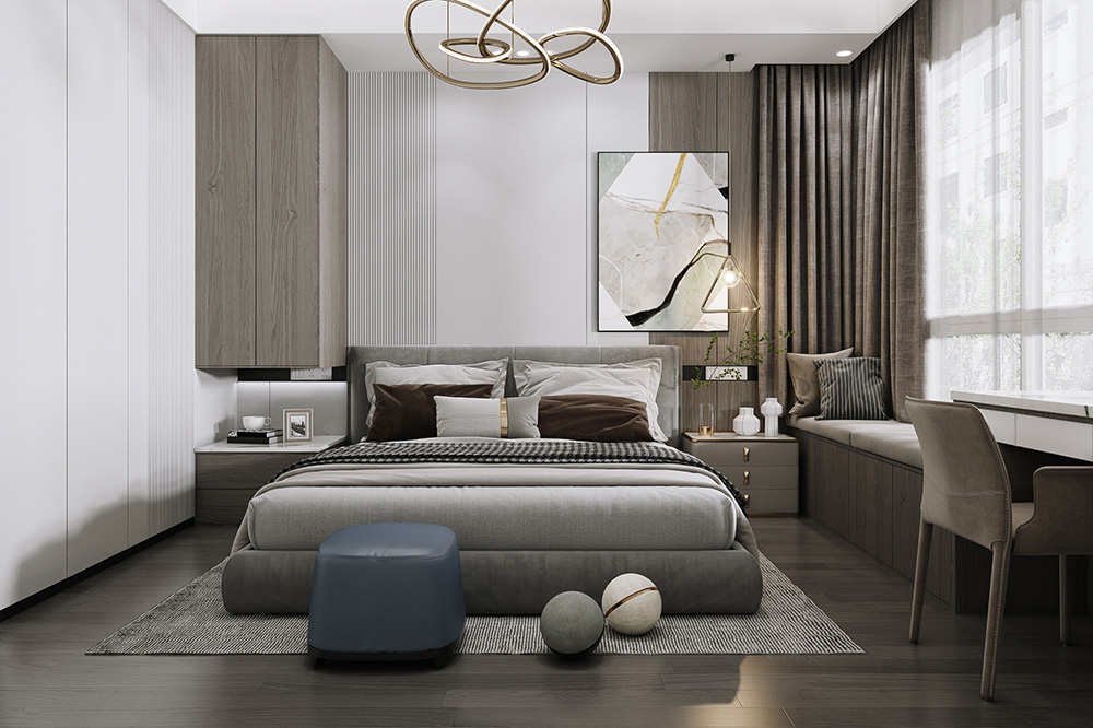 江灣山語城126m&sup2;現代輕奢風格案例